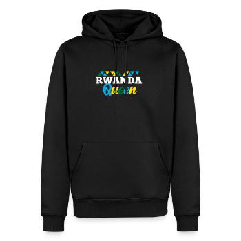 Rwanda - Sweat à capuche Premium bio Homme - noir - Devant - Nico (187cm)