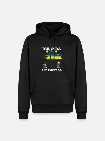Rwanda - Sweat à capuche Premium bio Homme - noir