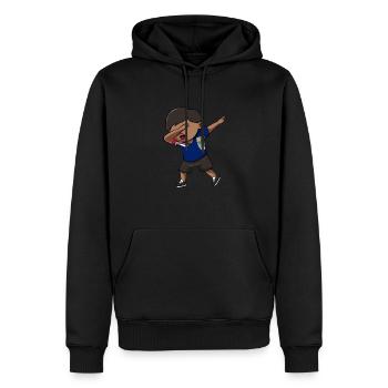 Saint Helena - Männer Premium Bio Hoodie - Schwarz - Vorne - Nico (187cm)