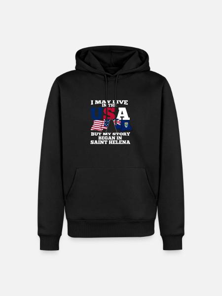 Saint Helena - Men’s Premium Organic Hoodie - black