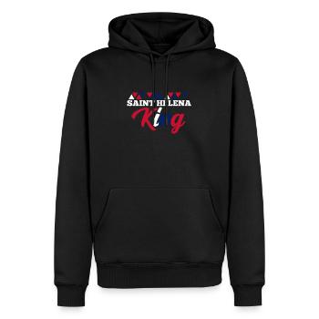 Saint Helena - Männer Premium Bio Hoodie - Schwarz - Vorne - Nico (187cm)