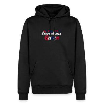 Saint Helena - Männer Premium Bio Hoodie - Schwarz - Vorne - Nico (187cm)