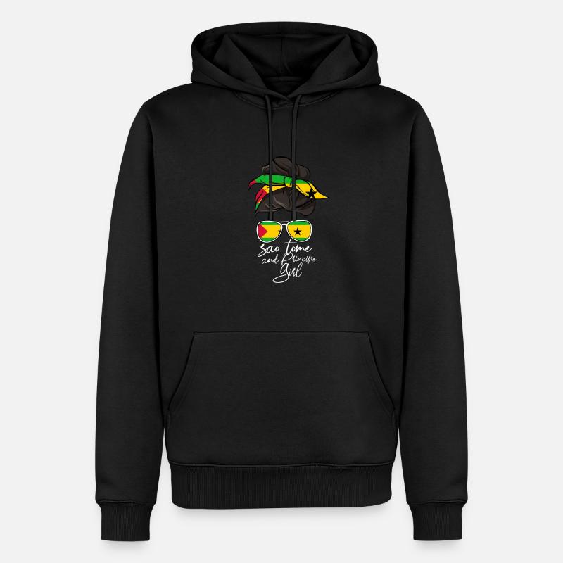 Sao Tome - Männer Premium Bio Hoodie - Schwarz