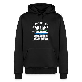 Sierra Leone - Männer Premium Bio Hoodie - Schwarz - Vorne - Nico (187cm)