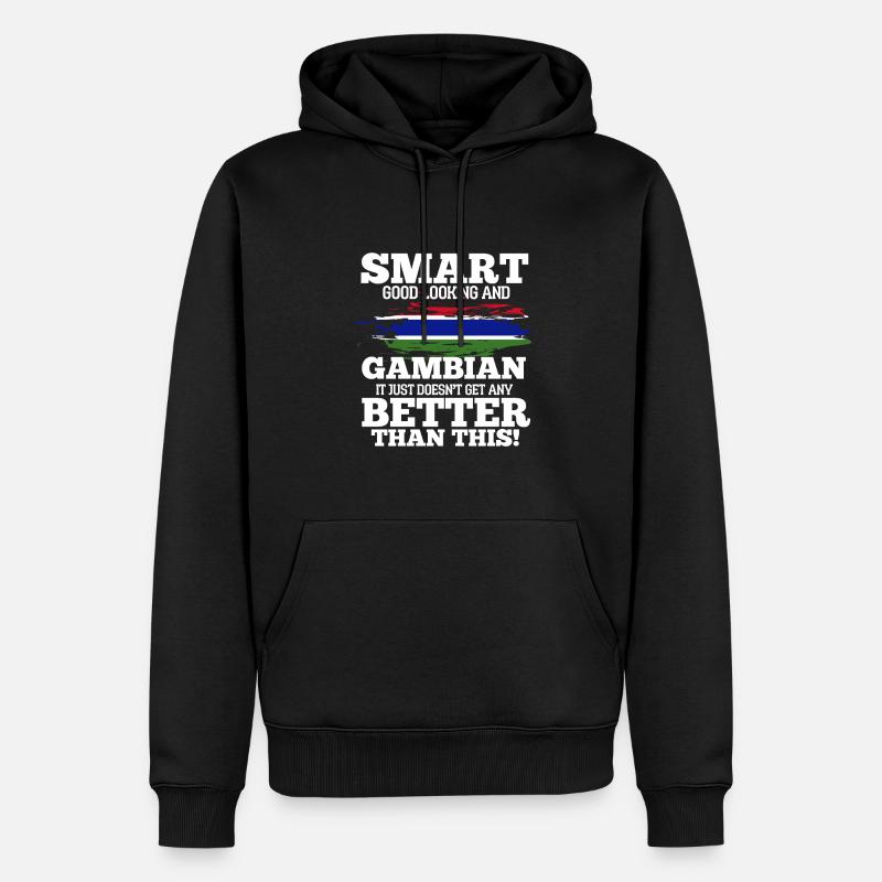 Ghana - Männer Premium Bio Hoodie - Schwarz