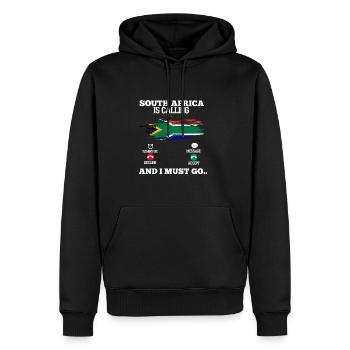 Afrique du Sud - Sweat à capuche Premium bio Homme - noir - Devant - Nico (187cm)