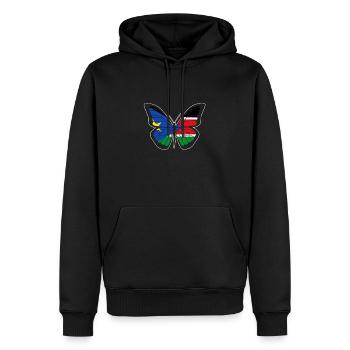 Soudan du Sud - Sweat à capuche Premium bio Homme - noir - Devant - Nico (187cm)
