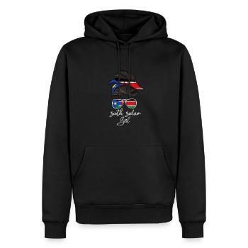 Soudan du Sud - Sweat à capuche Premium bio Homme - noir - Devant - Nico (187cm)