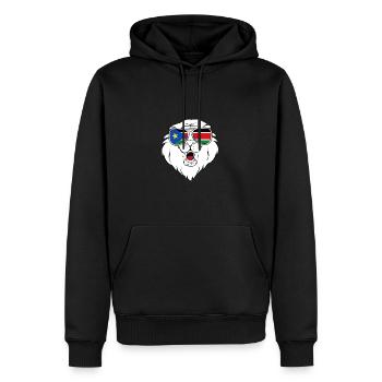 Soudan du Sud - Sweat à capuche Premium bio Homme - noir - Devant - Nico (187cm)