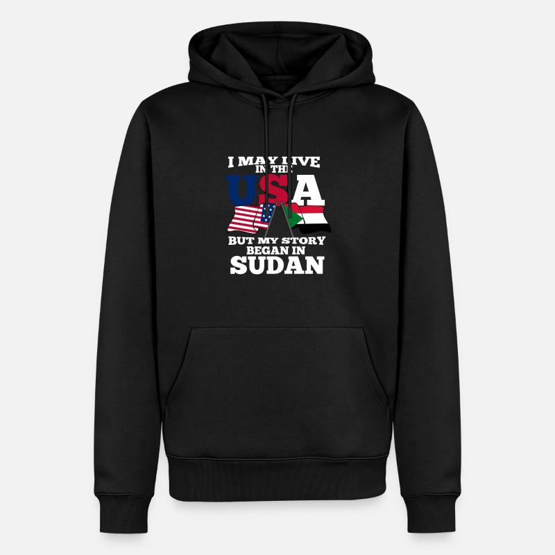 Sudan - Männer Premium Bio Hoodie - Schwarz