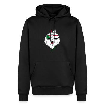 Sudan - Männer Premium Bio Hoodie - Schwarz - Vorne - Nico (187cm)