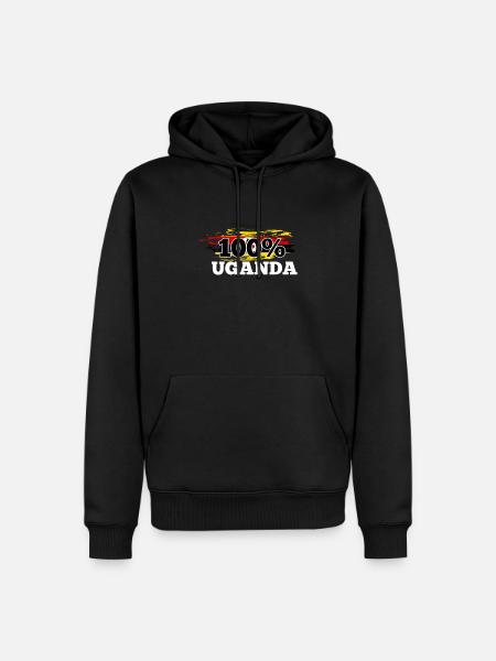Ouganda - Sweat à capuche Premium bio Homme - noir