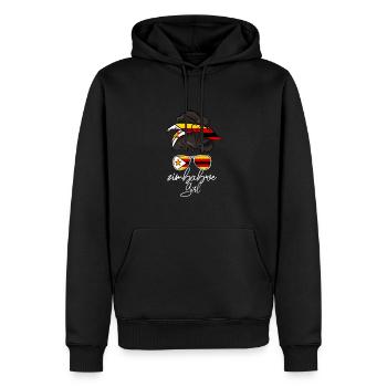 Simbabwe - Männer Premium Bio Hoodie - Schwarz - Vorne - Nico (187cm)