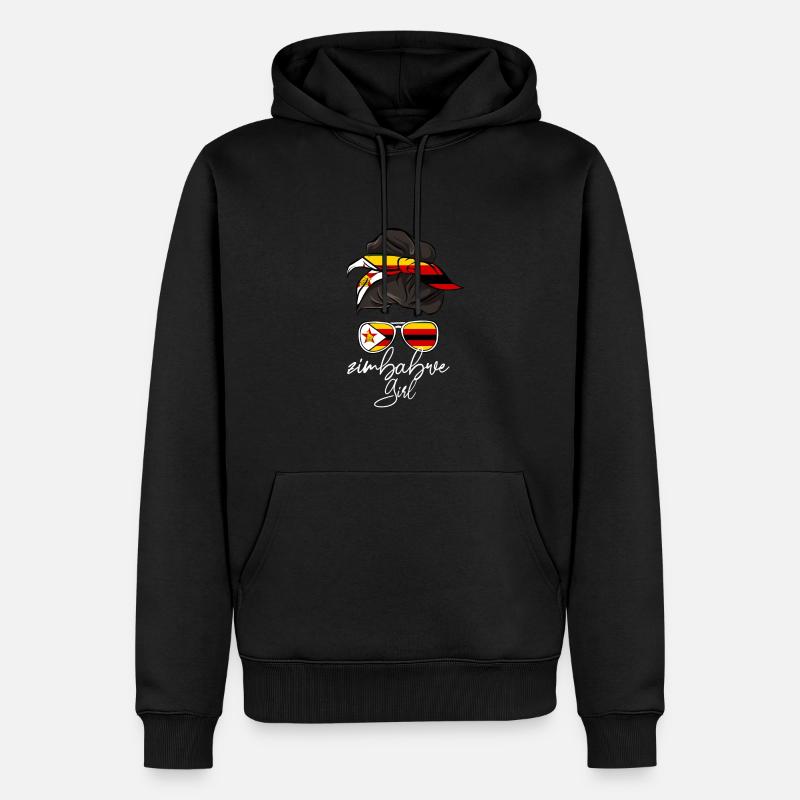 Simbabwe - Männer Premium Bio Hoodie - Schwarz