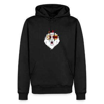 Simbabwe - Männer Premium Bio Hoodie - Schwarz - Vorne - Nico (187cm)