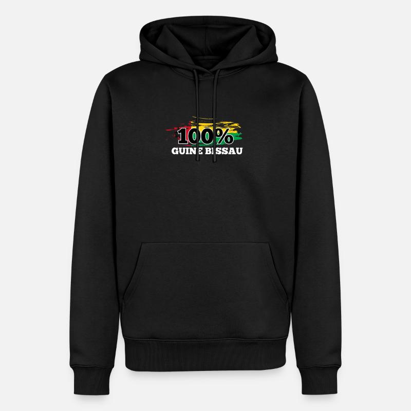 Guinea Bissau - Männer Premium Bio Hoodie - Schwarz
