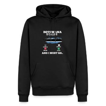 Botswana - Männer Premium Bio Hoodie - Schwarz - Vorne - Nico (187cm)