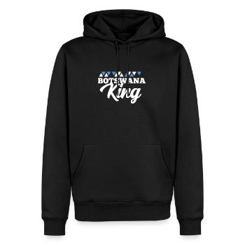 Botswana - Männer Premium Bio Hoodie - Schwarz - Vorne - Nico (187cm)