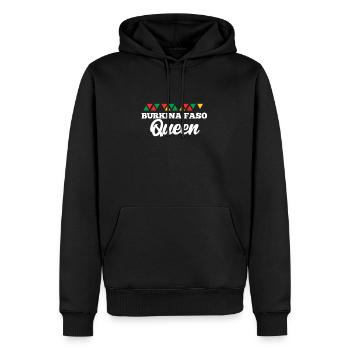 Burkina Faso - Sweat à capuche Premium bio Homme - noir - Devant - Nico (187cm)