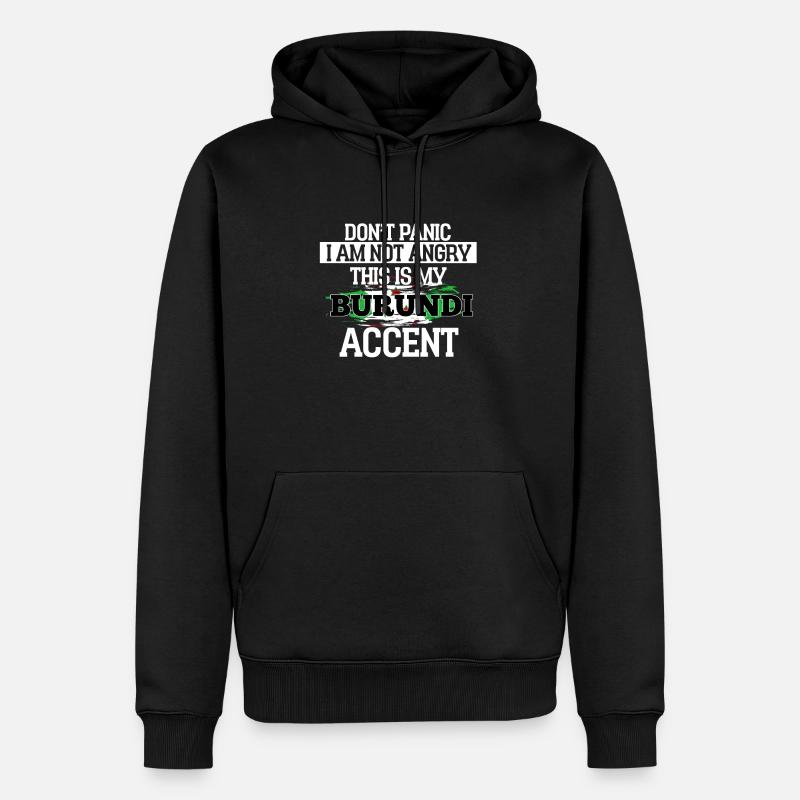 Burundi - Sweat à capuche Premium bio Homme - noir