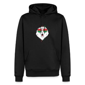 Burkina Faso - Sweat à capuche Premium bio Homme - noir - Devant - Nico (187cm)