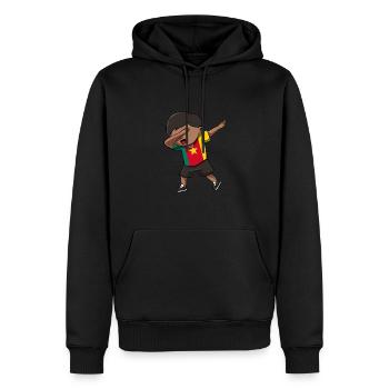 Kamerun - Männer Premium Bio Hoodie - Schwarz - Vorne - Nico (187cm)