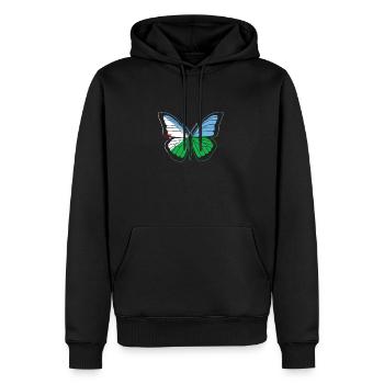 Dschibuti - Männer Premium Bio Hoodie - Schwarz - Vorne - Nico (187cm)