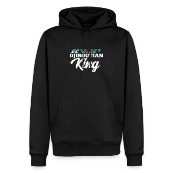 Dschibuti - Männer Premium Bio Hoodie - Schwarz - Vorne - Nico (187cm)