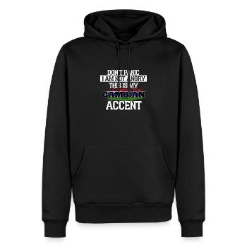 Guinea Bissau - Männer Premium Bio Hoodie - Schwarz - Vorne - Nico (187cm)
