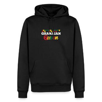 Ghana - Männer Premium Bio Hoodie - Schwarz - Vorne - Nico (187cm)