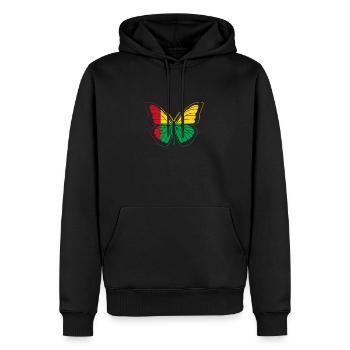 Guinea Bissau - Männer Premium Bio Hoodie - Schwarz - Vorne - Nico (187cm)