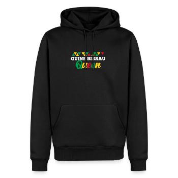 Guinea Bissau - Männer Premium Bio Hoodie - Schwarz - Vorne - Nico (187cm)