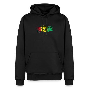 La Guinée appelle - Sweat à capuche Premium bio Homme - noir - Devant - Nico (187cm)