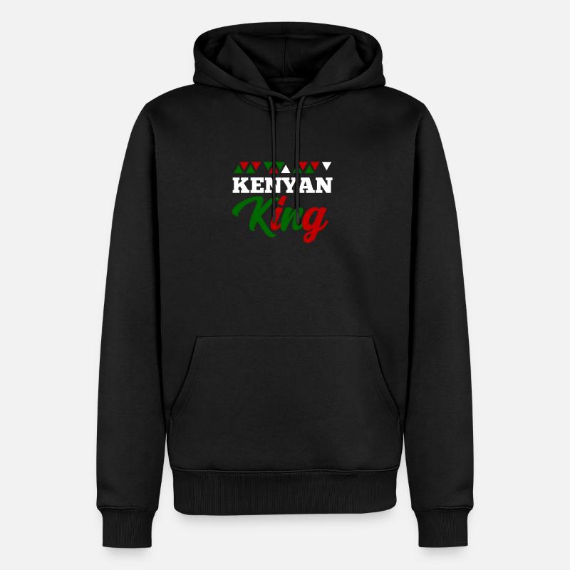 Kenya - Sweat à capuche Premium bio Homme - noir