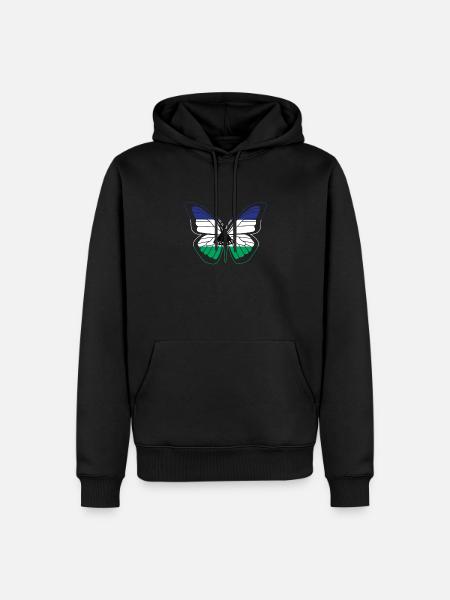 Lesotho - Sweat à capuche Premium bio Homme - noir