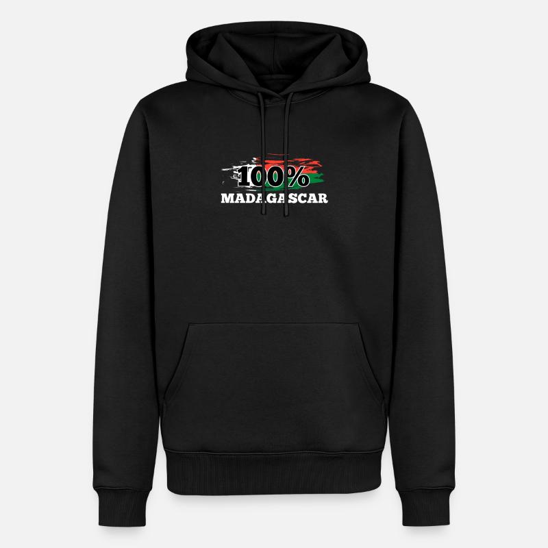 Madagaskar - Männer Premium Bio Hoodie - Schwarz
