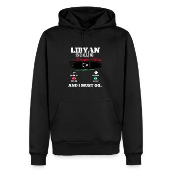 Madagascar - Sweat à capuche Premium bio Homme - noir - Devant - Nico (187cm)