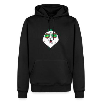 Mauritanie - Sweat à capuche Premium bio Homme - noir - Devant - Nico (187cm)