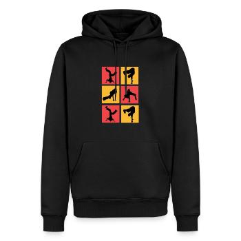 Breakdancing - Männer Premium Bio Hoodie - Schwarz - Vorne - Nico (187cm)