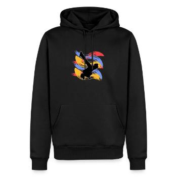 Breakdancing - Männer Premium Bio Hoodie - Schwarz - Vorne - Nico (187cm)