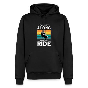 Rodéo - Sweat à capuche Premium bio Homme - noir - Devant - Nico (187cm)