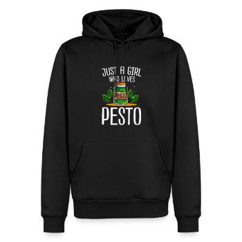 Pesto - Männer Premium Bio Hoodie - Schwarz - Vorne - Nico (187cm)