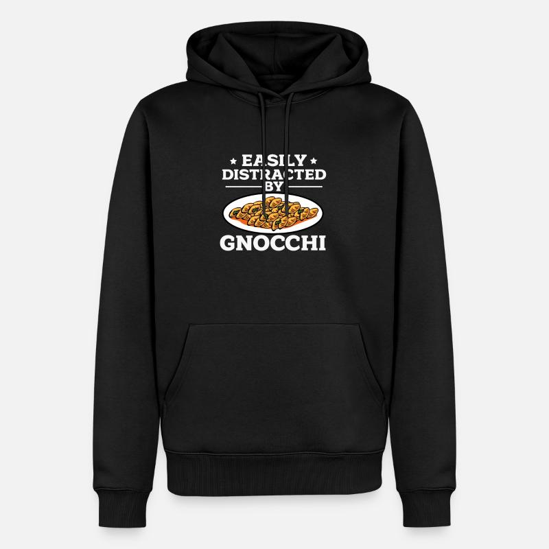 Gnocchis - Sweat à capuche Premium bio Homme - noir
