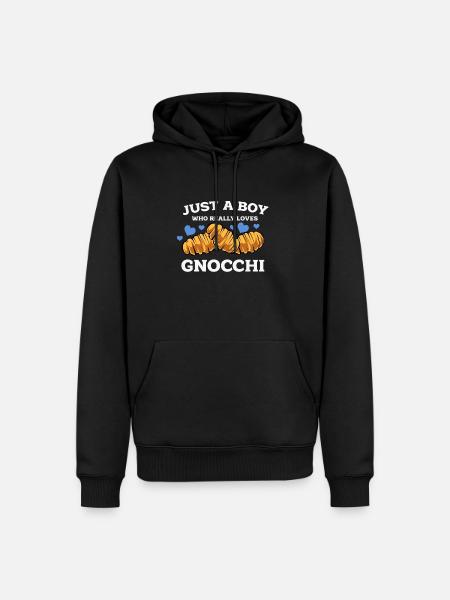 Gnocchi - Men’s Premium Organic Hoodie - black