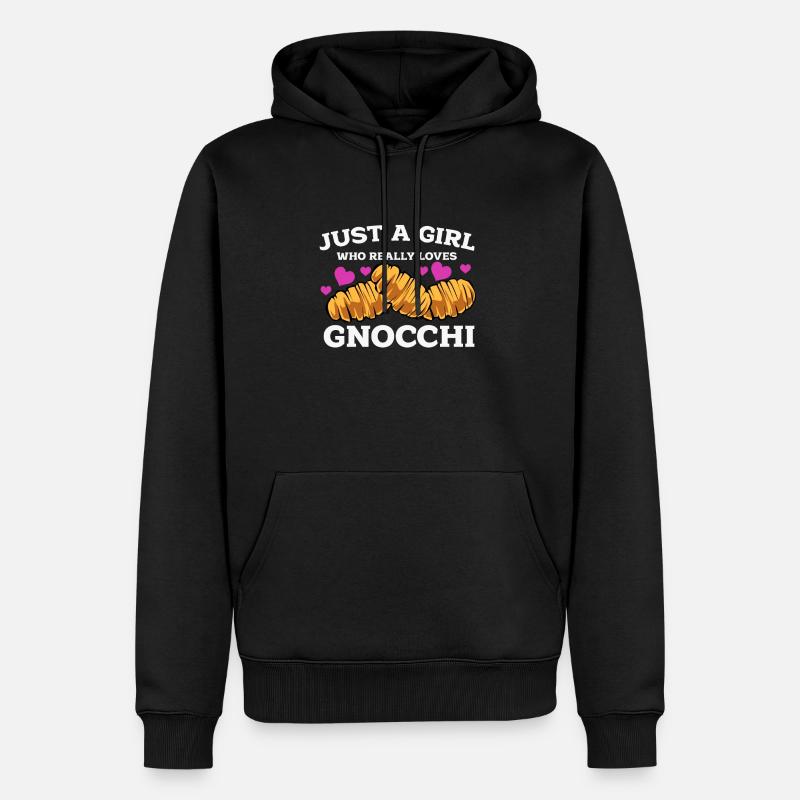 Gnocchis - Sweat à capuche Premium bio Homme - noir