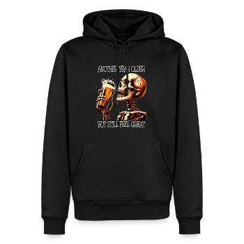 Geburtstag Bier trinken Skelett - Männer Premium Bio Hoodie - Schwarz - Vorne - Nico (187cm)
