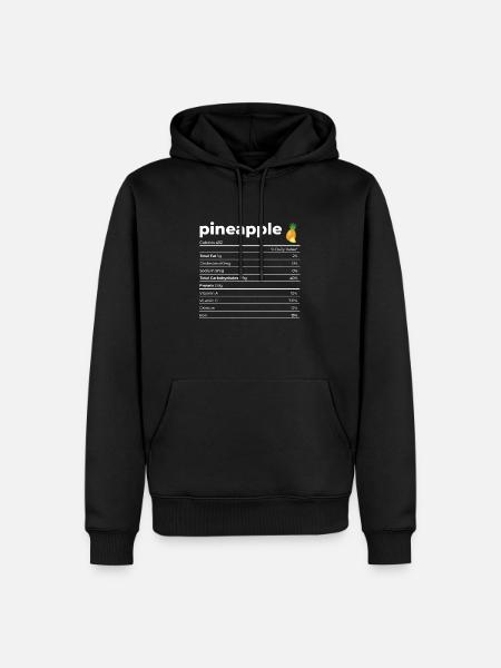 Nutrion Facts Pineapple - Men’s Premium Organic Hoodie - black