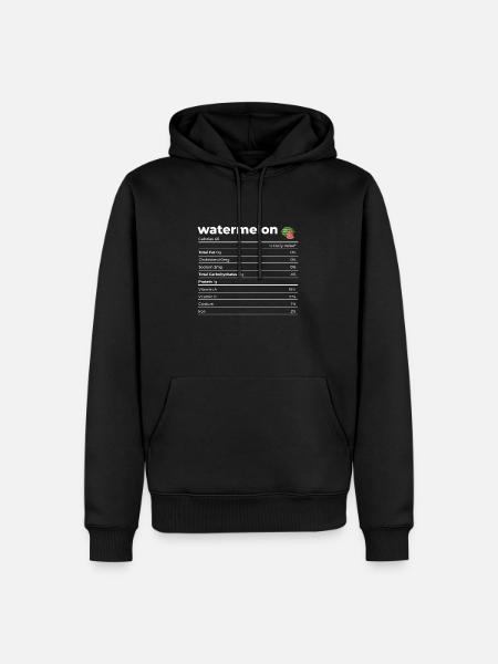 Nutritional Information Watermelon - Men’s Premium Organic Hoodie - black