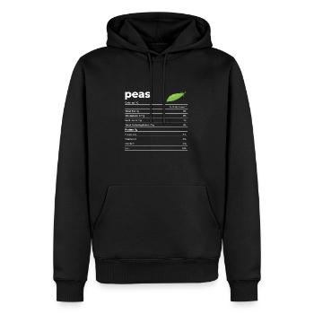 Nutrion-Fakten Erbsen - Männer Premium Bio Hoodie - Schwarz - Vorne - Nico (187cm)