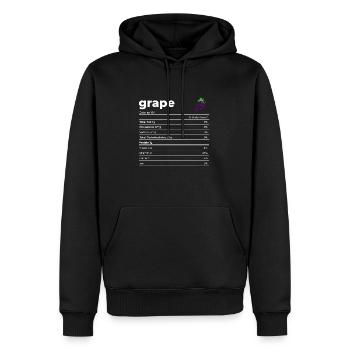Nutrion Fakten Traube - Männer Premium Bio Hoodie - Schwarz - Vorne - Nico (187cm)